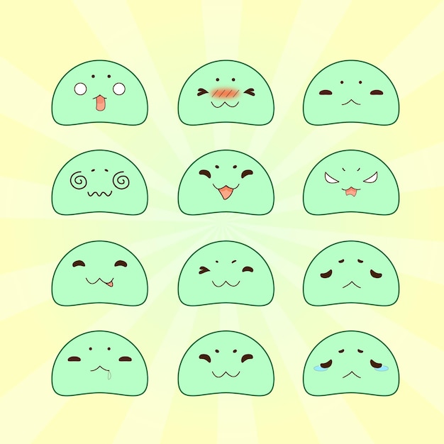 Cute Emoticon Cartoon Illustration