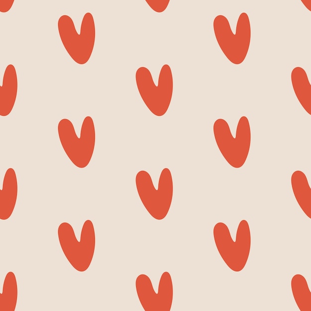 cute endless seamless pattern with hearts for lovers wrapping paper flat vector illustration