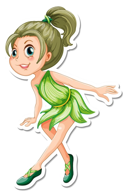 Cute fairy cartoon character sticker