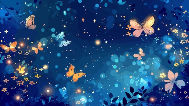 Vector cute fairy tale with stars vector background