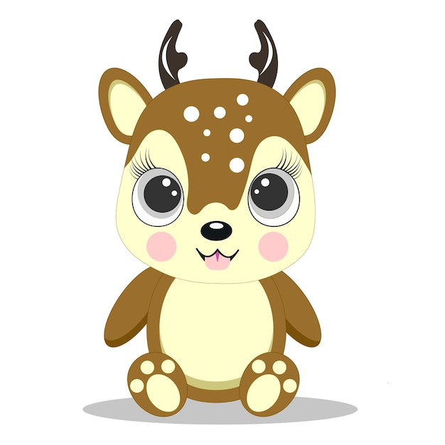 Cute fawn.Suitable for open birthday invitations and children's parties.