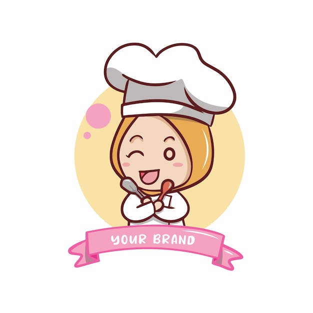 The Cute  female chef