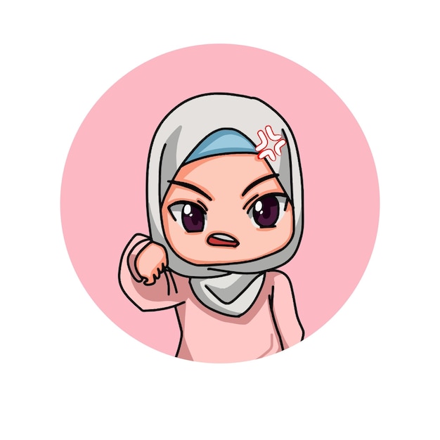 Cute Female Muslim Character