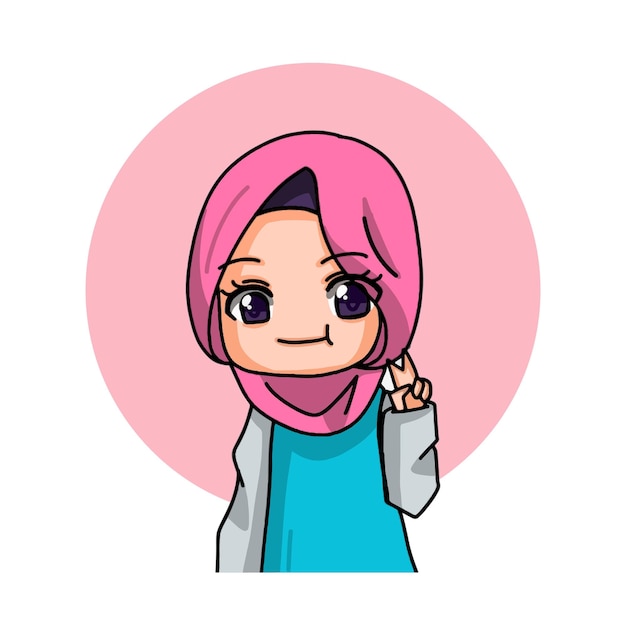 Cute Female Muslim Character