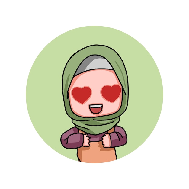 Cute Female Muslim Character