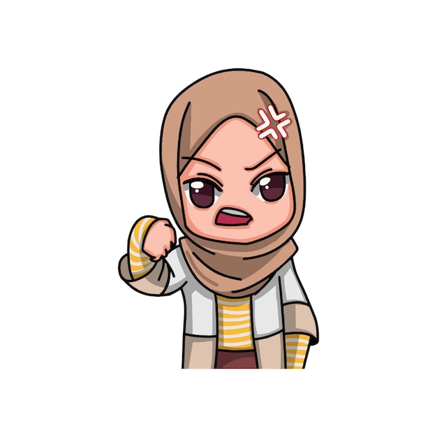 Cute Female Muslim Character