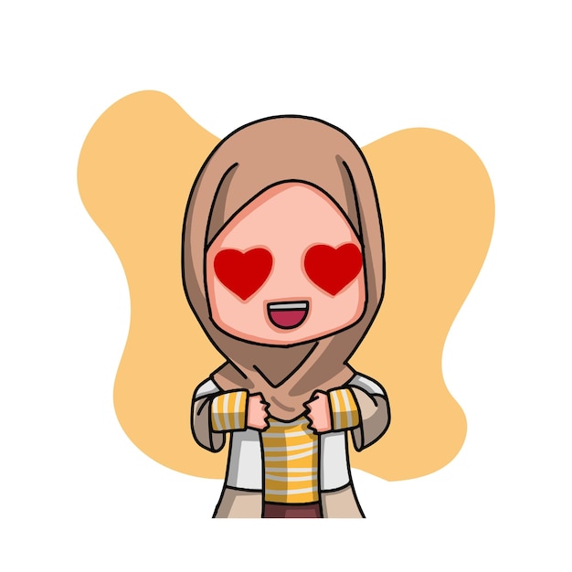 Cute Female Muslim Character