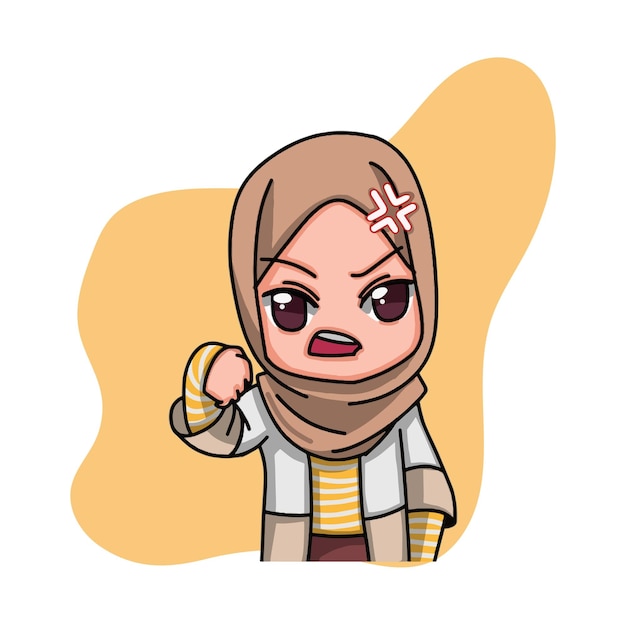 Cute Female Muslim Character