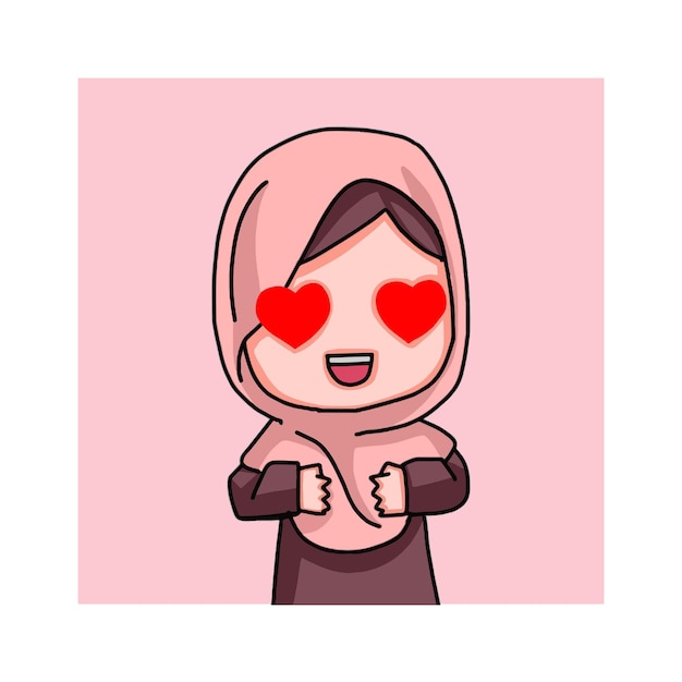 Cute Female Muslim Character