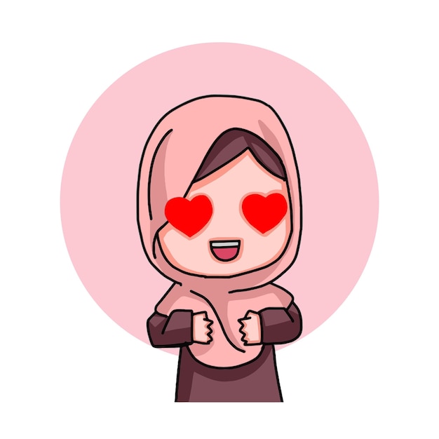 Cute Female Muslim Character