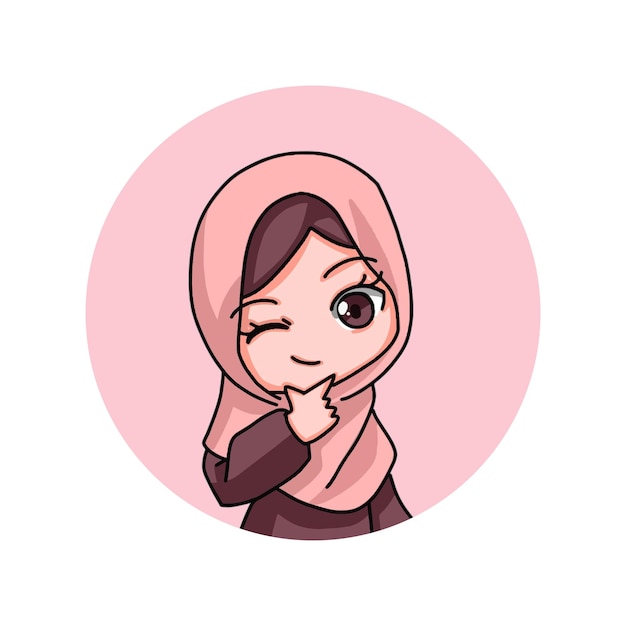 Cute Female Muslim Character