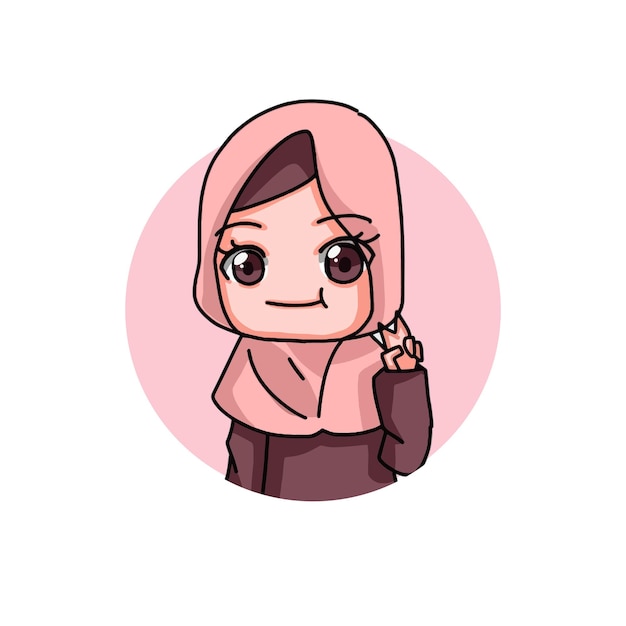 Cute Female Muslim Character