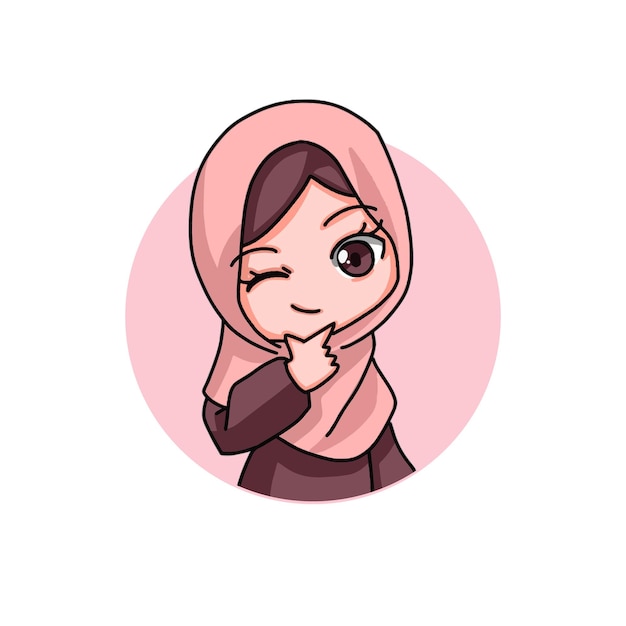 Cute Female Muslim Character