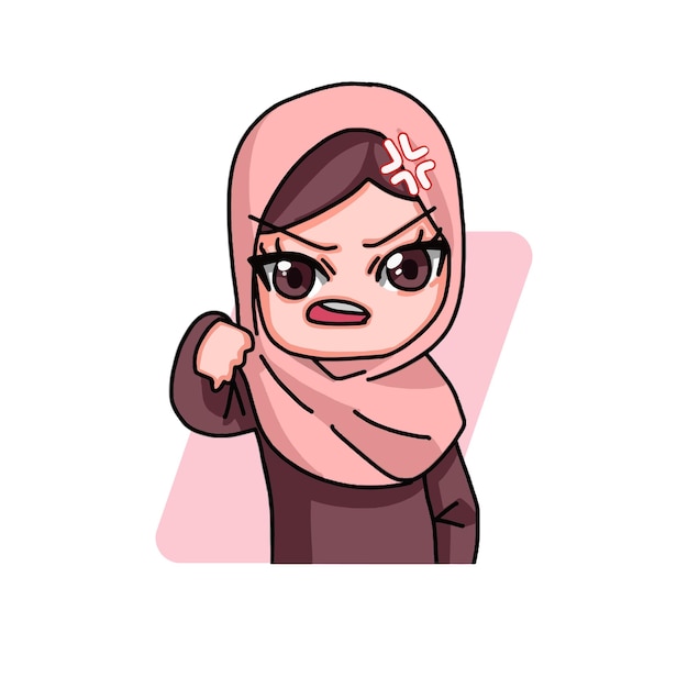 Cute Female Muslim Character