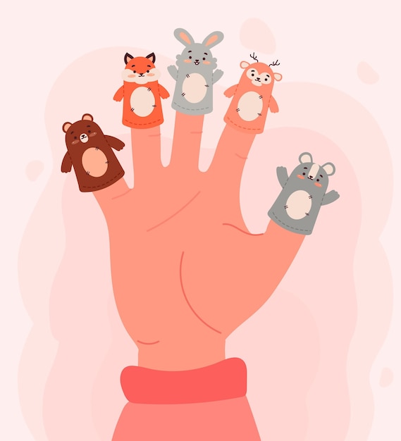 Cute finger puppets collection