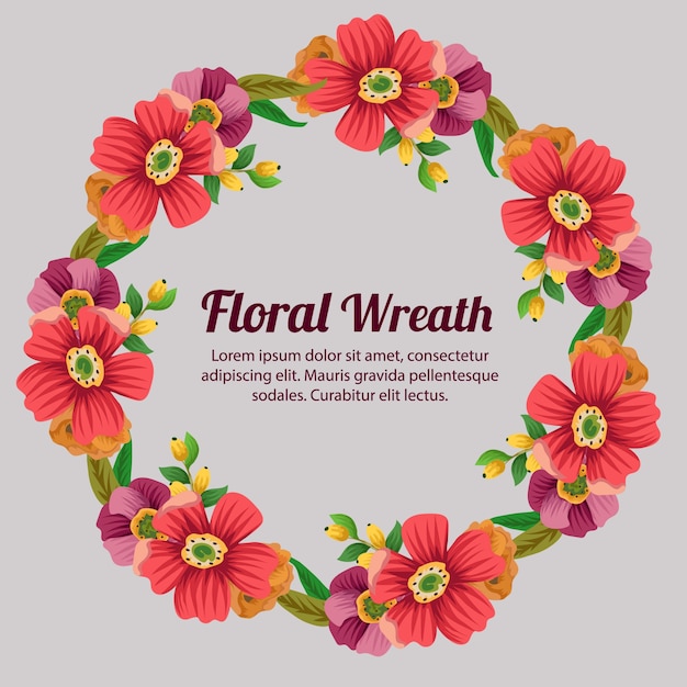 cute floral blossom spring wreath