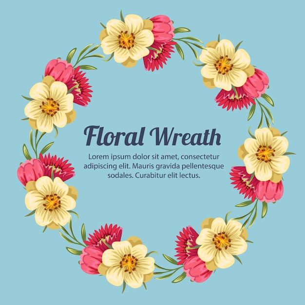 cute floral blossom spring wreath