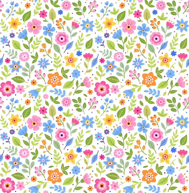 Cute floral pattern in the small flowers. Ditsy print. Seamless vector texture.