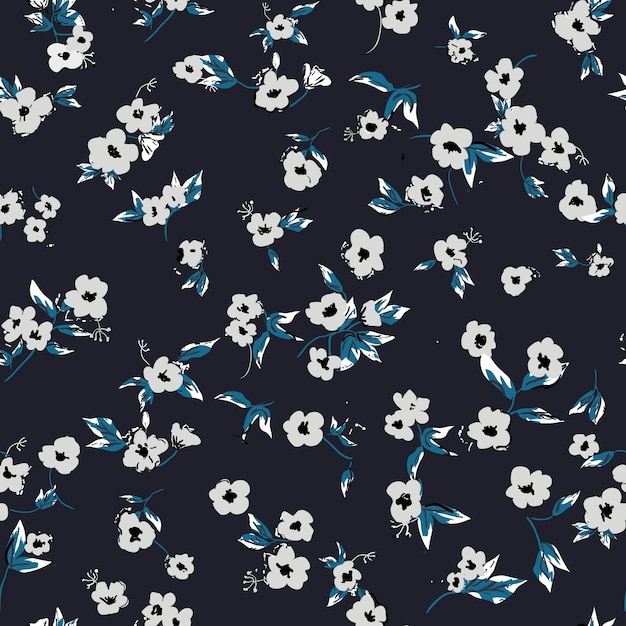 Cute Floral pattern of small flowers.