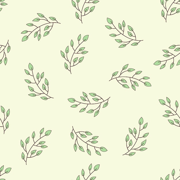 Cute floral seamless pattern with forest vector