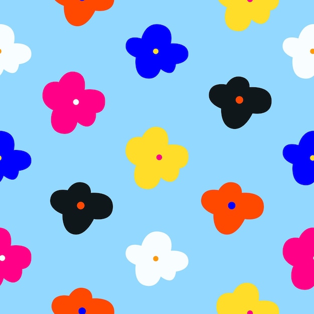 Cute floral seamless pattern