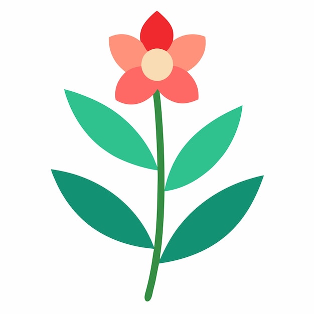 Vector cute floral vector illustration in flat style