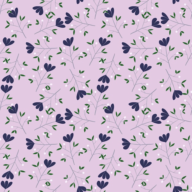 Cute flower seamless pattern Abstract floral endless wallpaper Creative botanical background