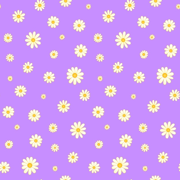 Cute Flower Vector Seamless Pattern