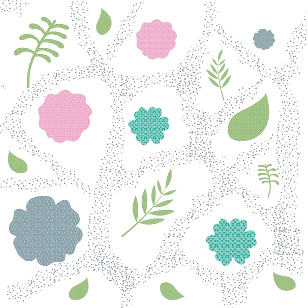 Cute flowers pattern background