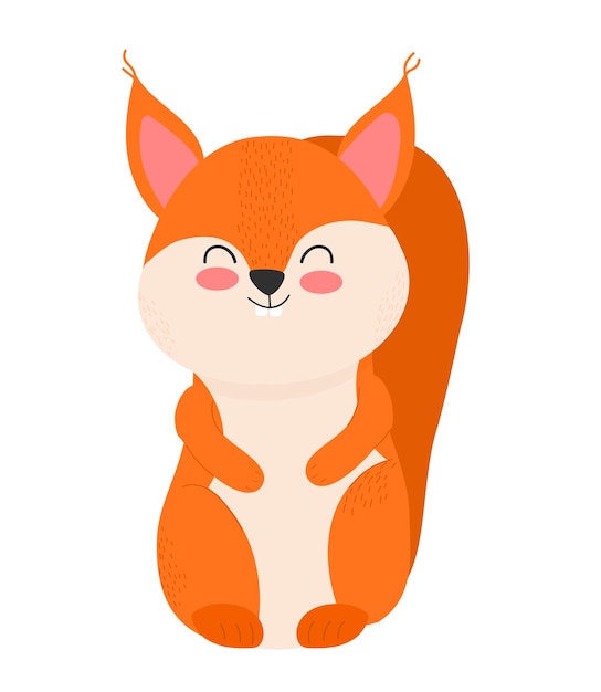 Cute fox cartoon Vector illustration