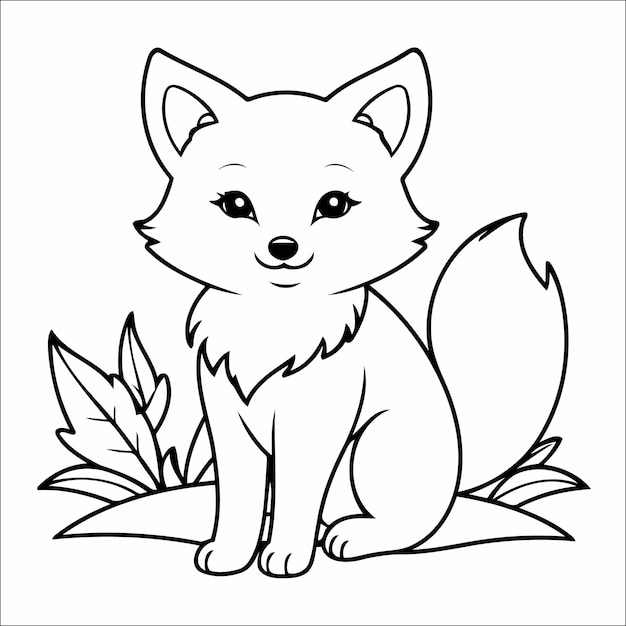 Cute Fox Coloring Book For Kids