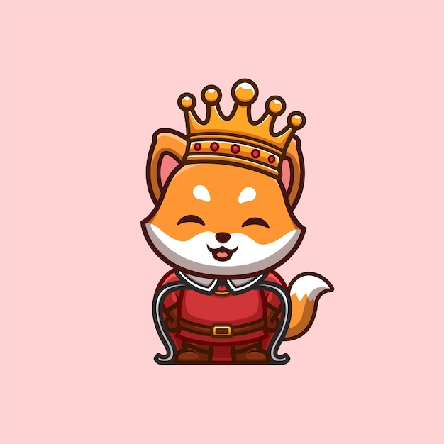 Cute Fox Kawaii Cartoon Mascot Logo