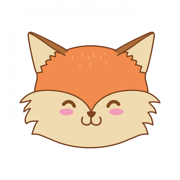 Cute fox woodland character