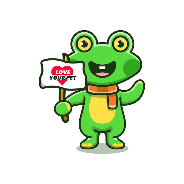 Cute frog campaign to love your pet