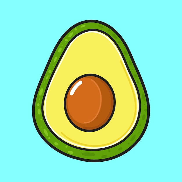 Cute funny avocado