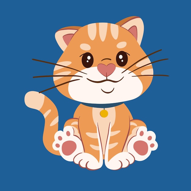 Cute and Funny Cat Illustration