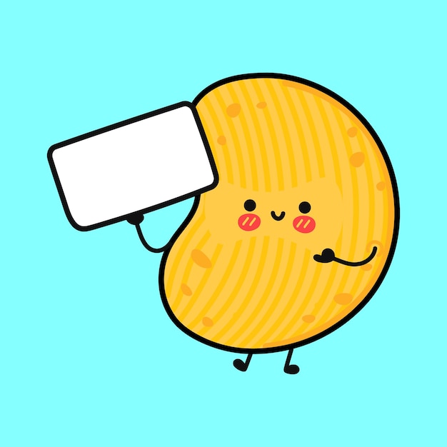 Cute funny chips with poster