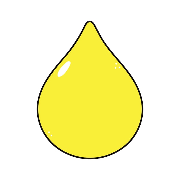 Cute funny drop of urine character