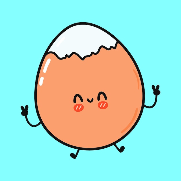 Cute funny egg character