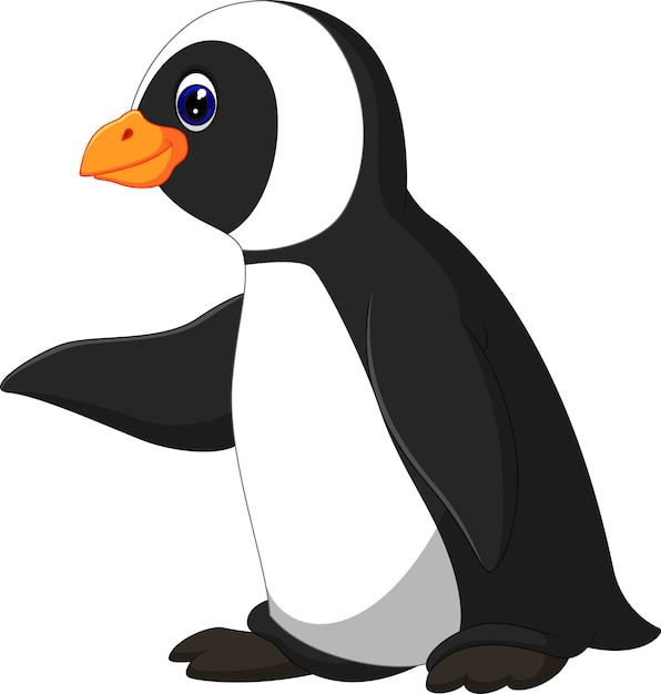 Cute funny emperor penguin