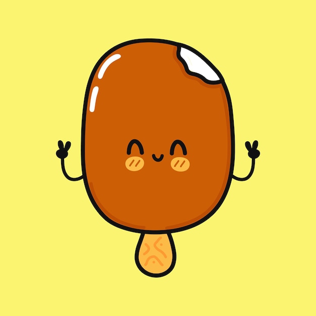 Cute funny Ice cream character