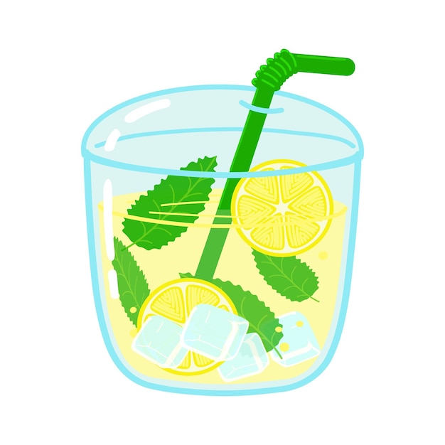 Cute funny lemonade Vector hand drawn cartoon kawaii character illustration icon