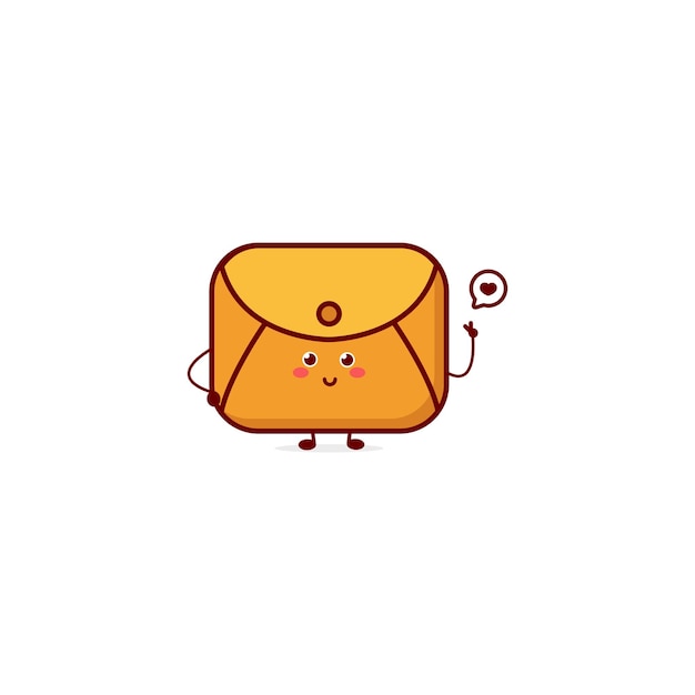 Cute funny letter character. Vector hand drawn cartoon mascot character illustration icon