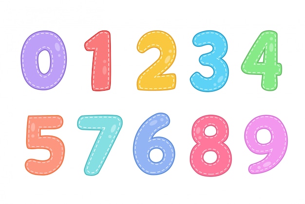 Cute funny numbers set