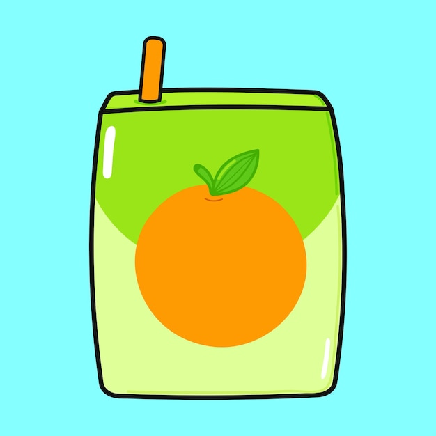 Cute funny orange juice