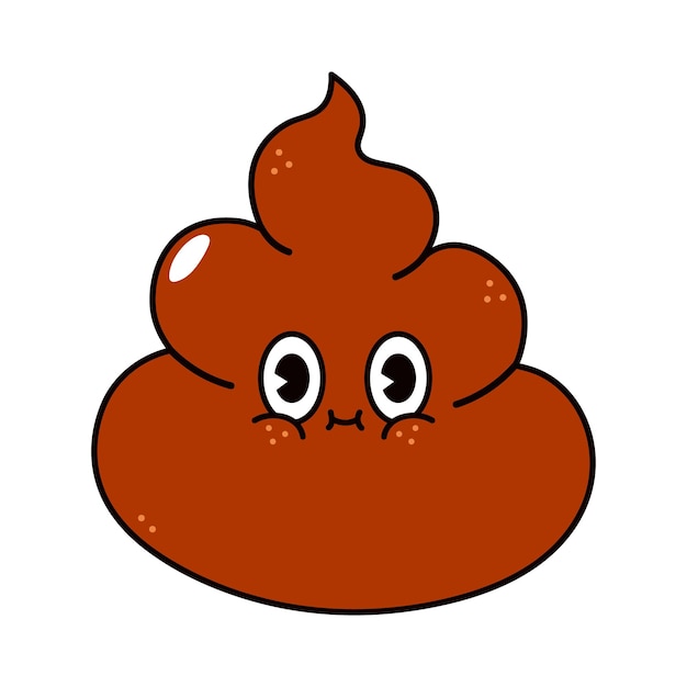 Cute funny poop character