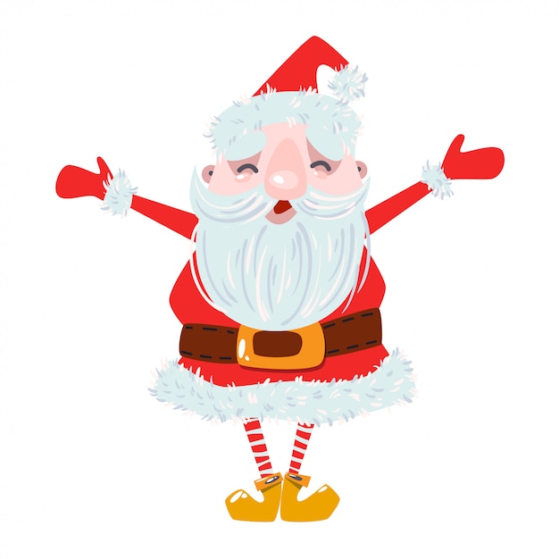 Cute and funny Santa Claus.