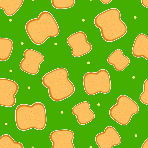 Cute funny sliced toast bread pattern