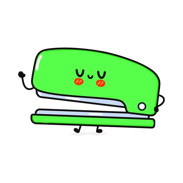 Cute funny stapler character