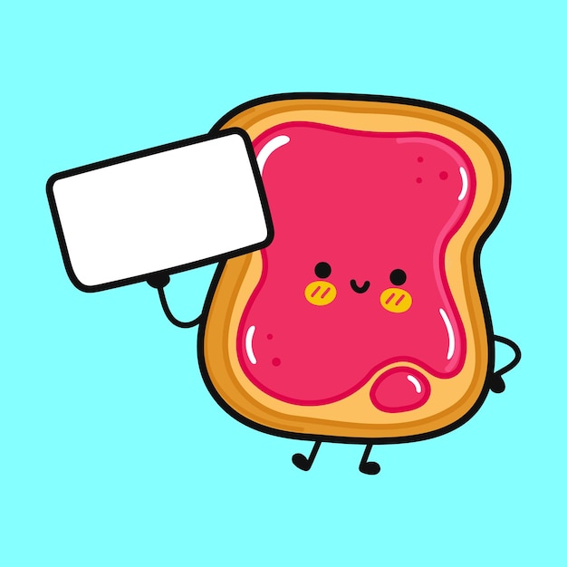 Cute funny toast with poster